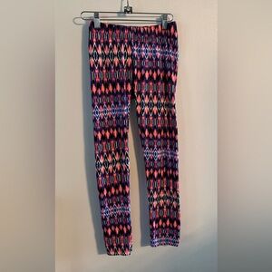Women’s Colorful Aztec Pattern Butter Soft Leggings Size M